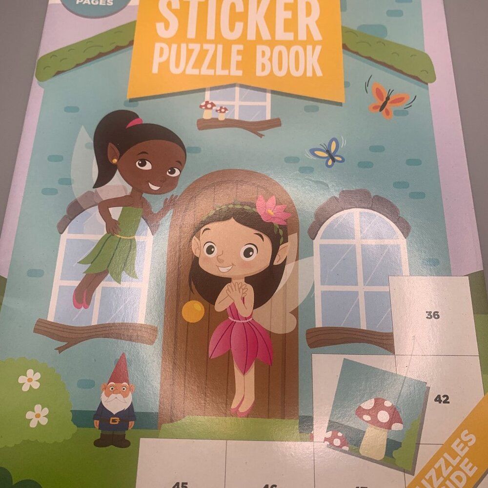 Sticker Puzzle Fairy Themed Activity Paper Back Book NEW